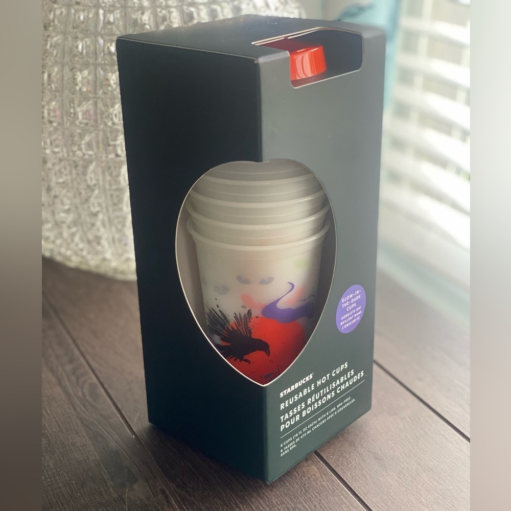Starbucks Glow in the Dark Tumbler Reusable Hot Cups Set of 6 Grande 2022